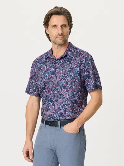 Robert Graham Brisco Short Sleeve Polo In Navy