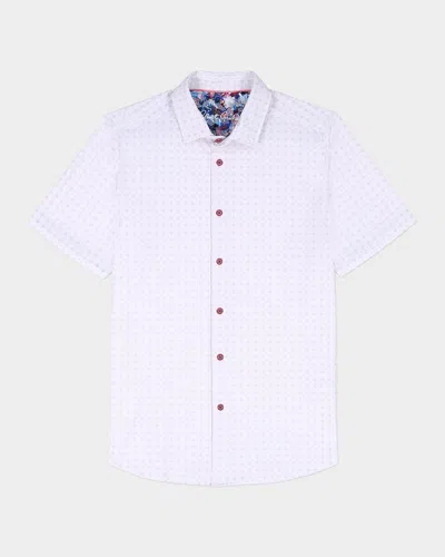 Robert Graham Brompton Knit Shirt In White