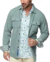 Robert Graham Brunner 2 Textured Knit Button Down Shirt In Slate Blue