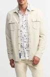 Robert Graham Brunner 2 Textured Knit Button Down Shirt In Offwhite