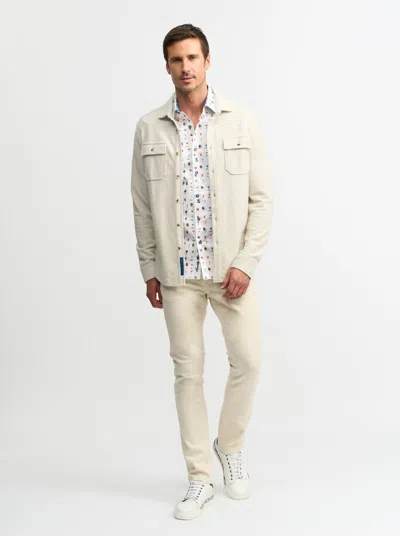 Robert Graham Brunner Long Sleeve Shirt In Offwhite