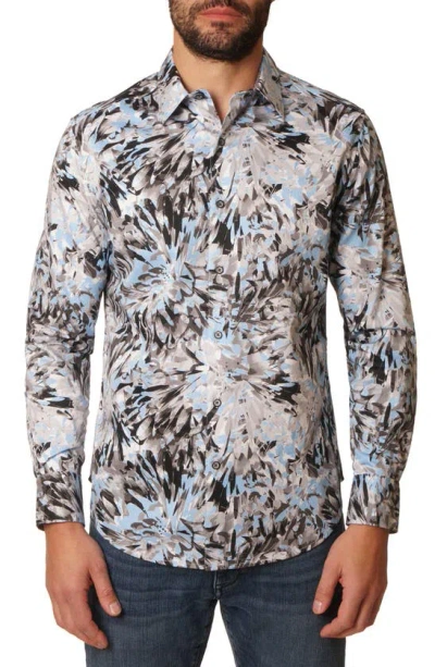 Robert Graham Buron Long Sleeve Woven Shirt In Beige