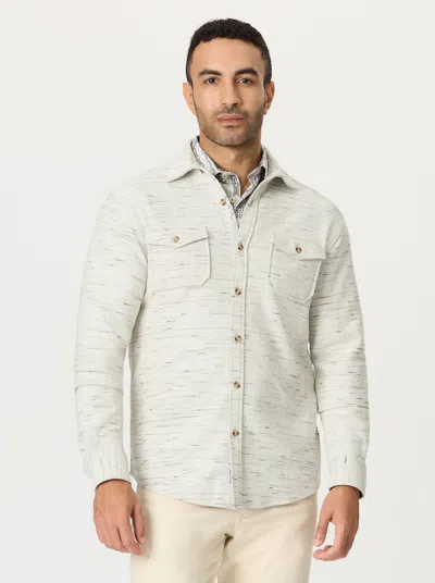 Robert Graham Burstead Knit Shirt Jacket In Offwhite
