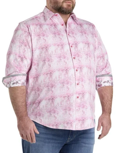 Robert Graham By Dxl Big & Tall Dreamweaver Sport Shirt In Pink