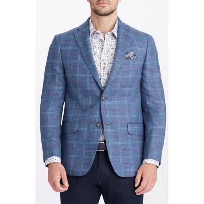 Robert Graham Cable Plaid Wool Blend Sport Coat In Blue
