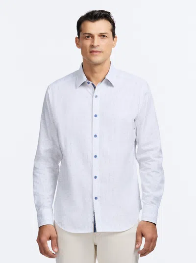 Robert Graham Camden Long Sleeve Button Down Shirt In White