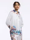 Robert Graham Carrie Long Sleeve Button Down Shirt In Cream