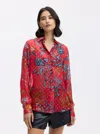 Robert Graham Carrie Long Sleeve Button Down Shirt In Red