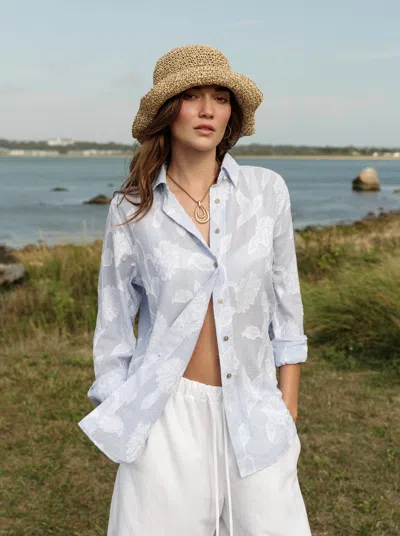 Robert Graham Carrie Long Sleeve Shirt In Blue