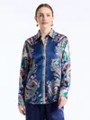 Robert Graham Carrie Long Sleeve Shirt In Blue