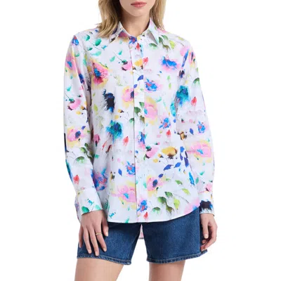 Robert Graham Carrie Long Sleeve Woven Shirt In Blue