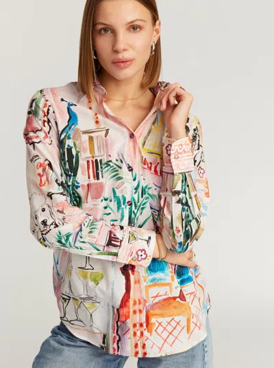 Robert Graham Carrie Long Sleeve Woven Shirt In Multi