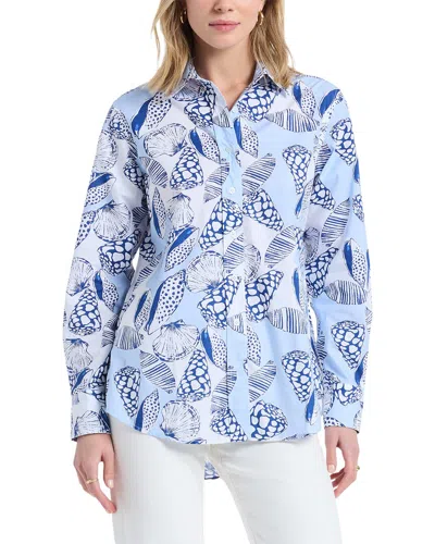 Robert Graham Carrie Long Sleeve Woven Shirt In Blue