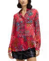 Robert Graham Carrie Long Sleeve Button Down Shirt In Red