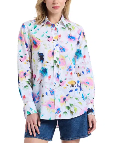 Robert Graham Carrie Long Sleeve Woven Shirt In Blue