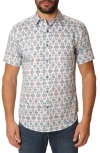 Robert Graham Carver Short Sleeve Button Down Shirt In Blue Multi