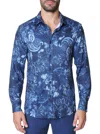 Robert Graham Catalano Long Sleeve Shirt In Navy