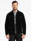 Robert Graham Celestial Velvet Trucker Jacket In Black