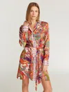 Robert Graham Charlotte Long Sleeve Dress In Multi