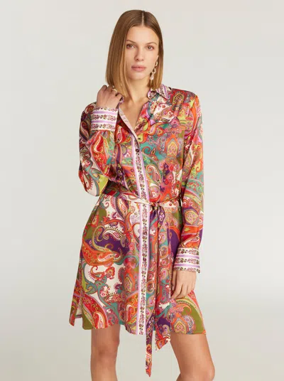 Robert Graham Charlotte Long Sleeve Dress In Multi