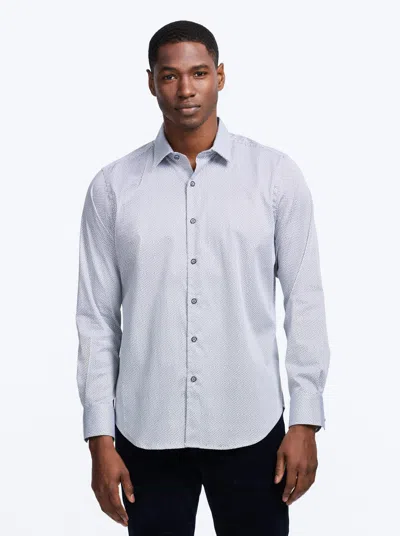Robert Graham Cheslyn Geometric Print Stretch Cotton Button-up Shirt In Gray