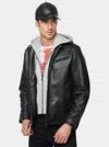 Robert Graham Men's Leather Moto Jacket In Black
