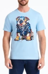 Robert Graham Chill Bulldog Cotton Graphic T-shirt In Blue