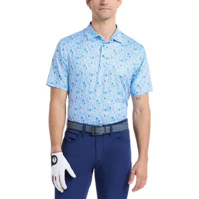 Robert Graham Coastal Vibes Knit Polo In Blue