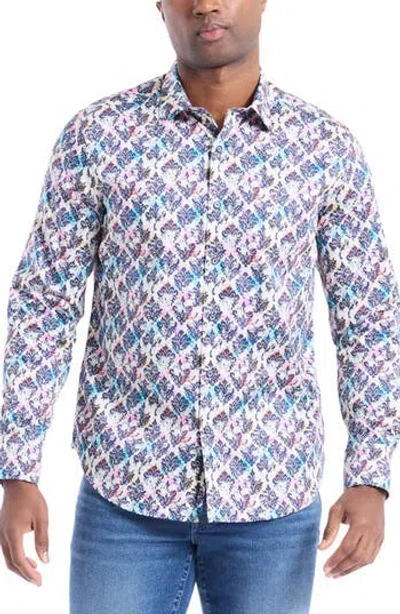Robert Graham Cobram Long Sleeve Cotton Button-shirt In Blue