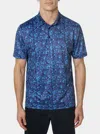 Robert Graham Golden Paisley Performance Golf Polo In Navy