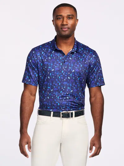 Robert Graham Coconut Groove Short Sleeve Polo In Blue