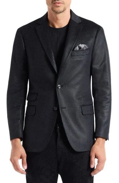 Robert Graham Colden Black Velvet Houndstooth Sport Coat