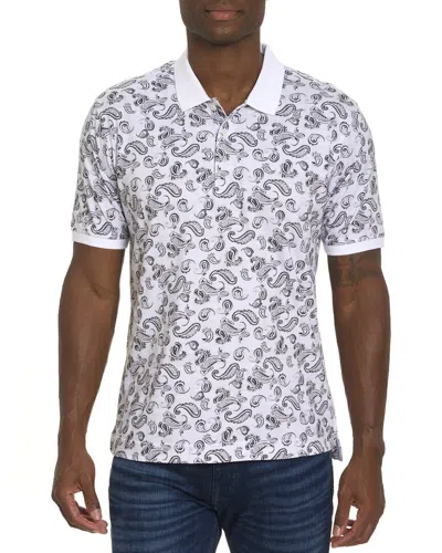 Robert Graham Collins Knit Polo Shirt In White