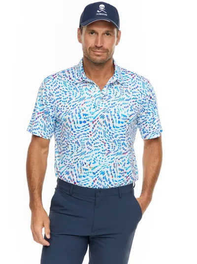 Robert Graham Color Play Short Sleeve Knit Polo In White