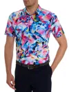 Robert Graham Color Up Abstract Print Performance Golf Polo In Multi