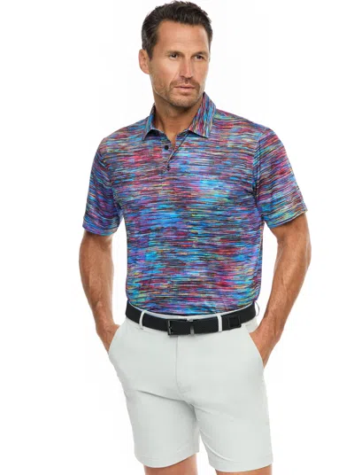Robert Graham Colorburst Performance Stretch Space Dyed Classic Fit Golf Polo Shirt In Blue Multi