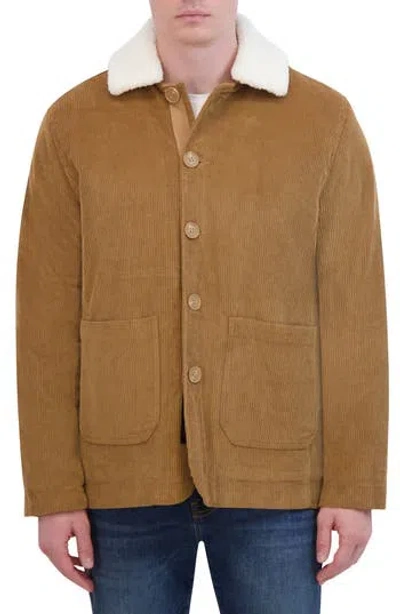 Robert Graham Corduroy Quilt Lined Barn Jacket In Camel