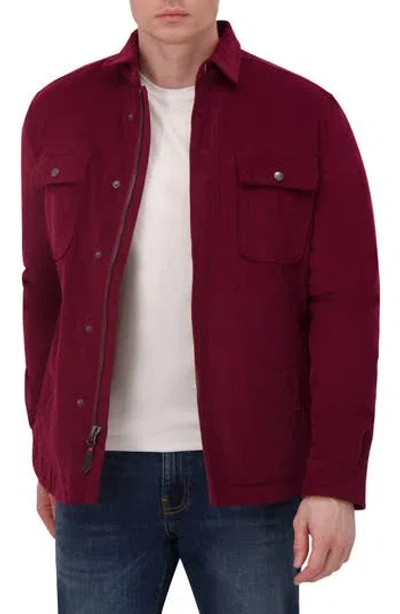 Robert Graham Men's Button Front Corduroy Jacket In Burgundy