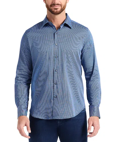 Robert Graham Cortland Stretch Cotton Button-up Shirt In Blue