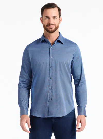 Robert Graham Cortland Stretch Cotton Button-up Shirt In Blue