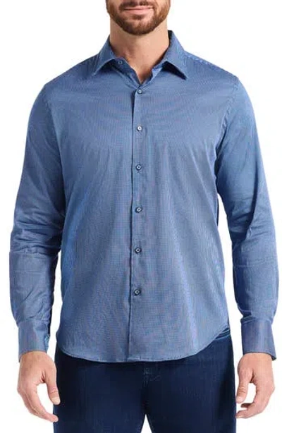 Robert Graham Cortland Stretch Cotton Button-up Shirt In Blue