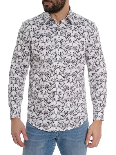 Robert Graham Criswell Long Sleeve Button Down Shirt In Black