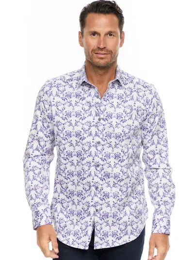 Robert Graham Criswell Long Sleeve Button Down Shirt In Purple