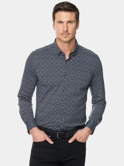 Robert Graham Crossbones Long Sleeve Knit Shirt In Black