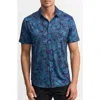 Robert Graham Cusco Performance Stretch Paisley Classic Fit Button Down Shirt In Navy