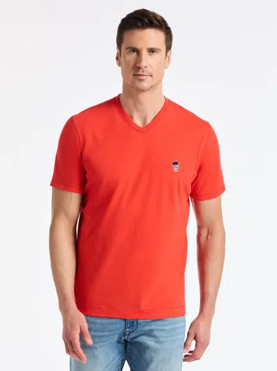 Robert Graham Damien Short Sleeve T-shirt In Red