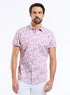 Robert Graham Danford Short Sleeve Button Down Shirt In Pink