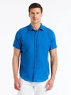 Robert Graham Davis Short Sleeve Button Down Shirt In Blue