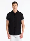 Robert Graham Davis Short Sleeve Button Down Shirt In Black