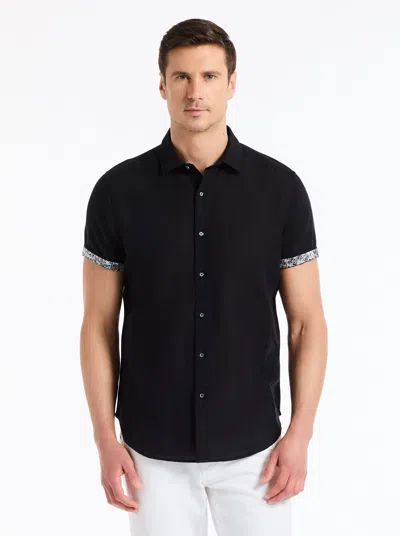 Robert Graham Davis Short Sleeve Button Down Shirt In Black